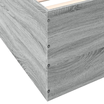Bedframe bewerkt hout grijs sonoma eikenkleurig 75x190 cm