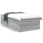 Bed frame engineered wood grey Sonoma oak 75x190 cm