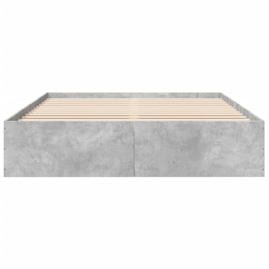 Bedframe bewerkt hout betongrijs 150x200 cm