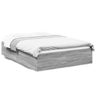 Bed frame engineered wood grey Sonoma oak-coloured 120x190 cm
