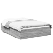 Bedframe 120x190 cm grijs sonoma eiken bewerkt hout