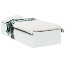 Bedframe bewerkt hout wit 90x200 cm