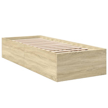 Bedframe bewerkt hout sonoma eikenkleurig 90x190 cm