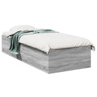 Wood processed bed frame grey Sonoma oak colour 90x190 cm