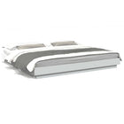 Bedframe bewerkt hout wit 200x200 cm met LED
