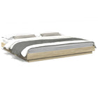 Bedframe 200x200 cm sonoma eiken met LED