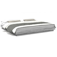 Bedframe met LED-verlichting grijs sonoma eiken 200x200 cm