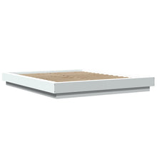 Bedframe met LED-verlichting bewerkt hout wit 160x200 cm