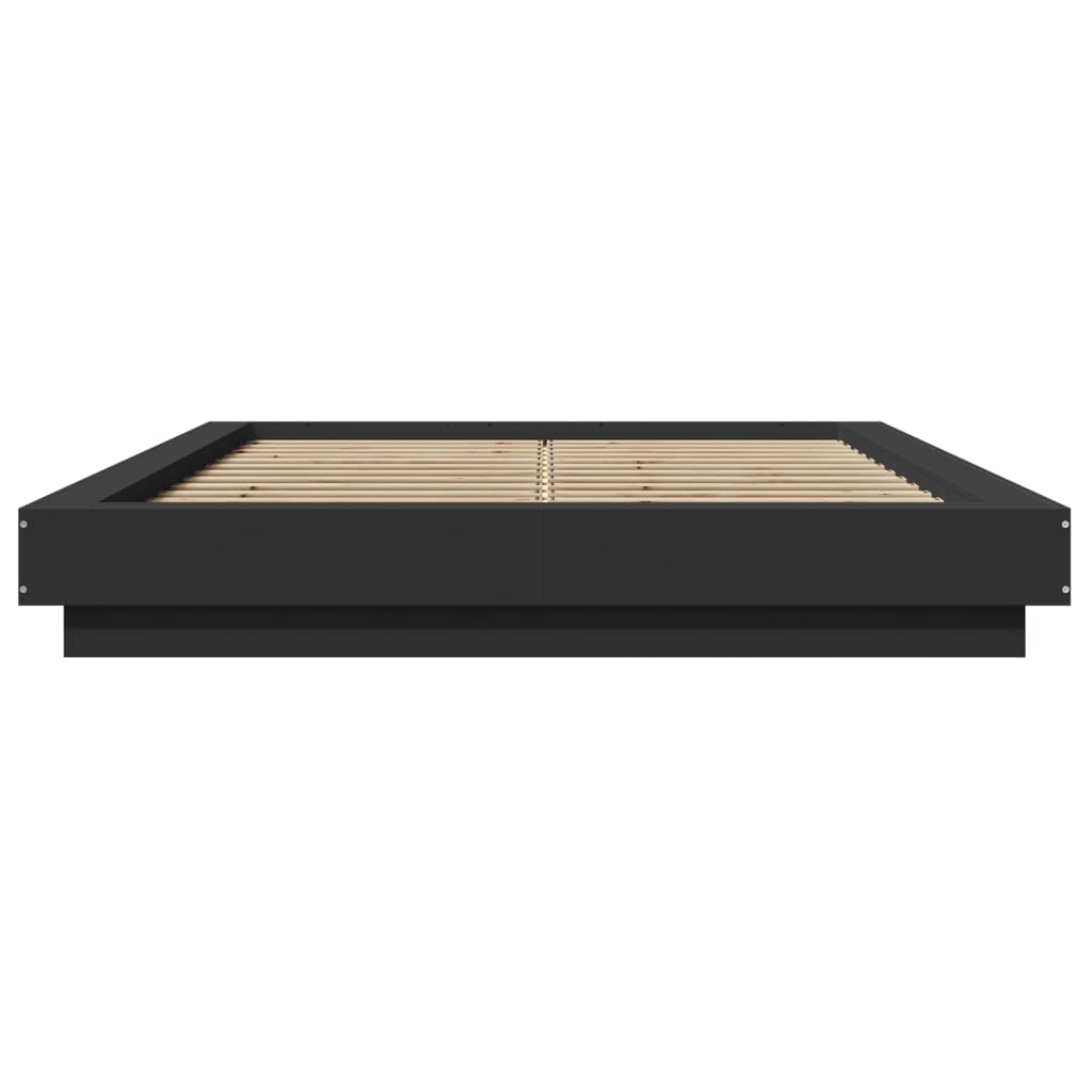 Bedframe met LED-verlichting bruin eikenkleurig 120x190 cm