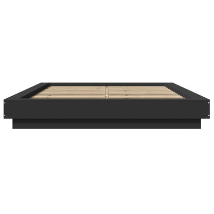 Bedframe met LED-verlichting bruin eikenkleurig 120x190 cm