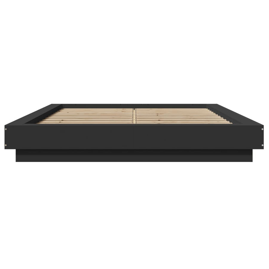 Bedframe met LED-verlichting bruin eikenkleurig 120x190 cm