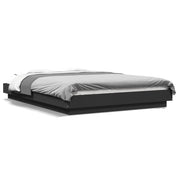 Bedframe 120x190 cm bruin eikenkleurig met LED