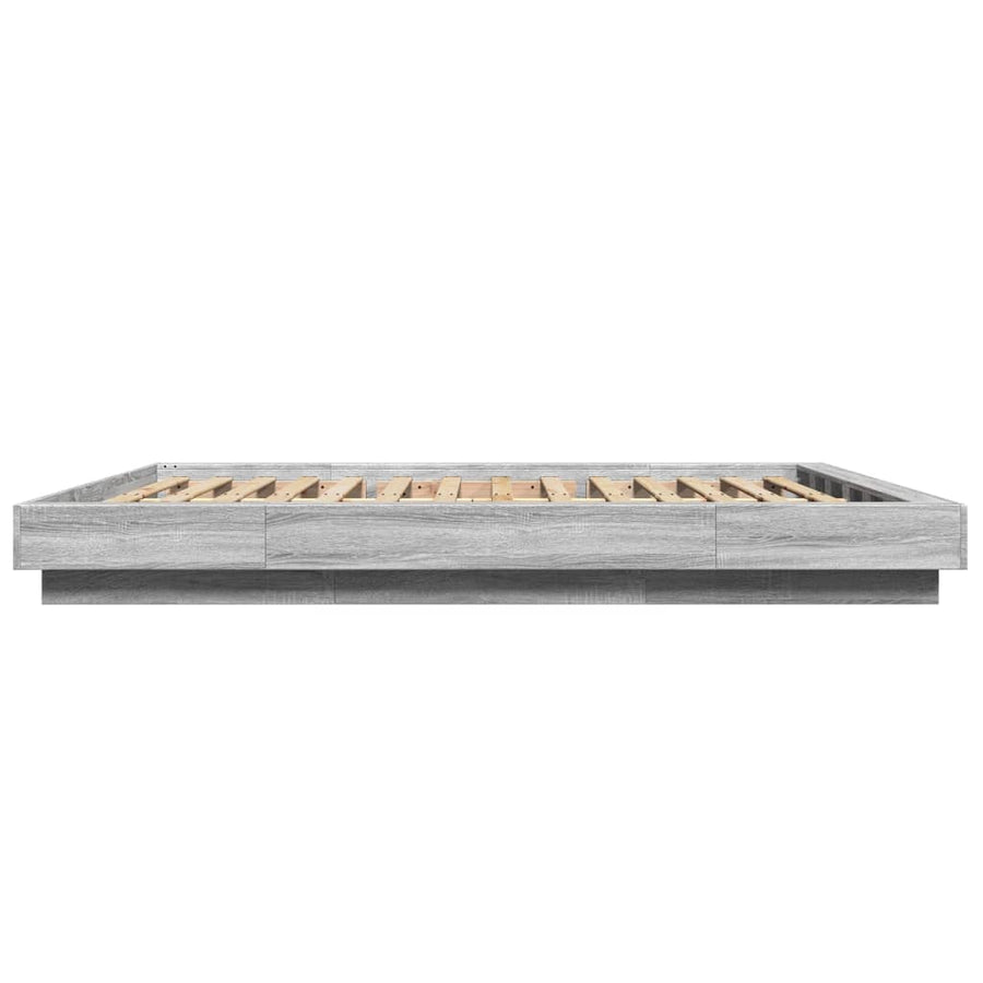 Bedframe bewerkt hout grijs sonoma eikenkleurig 160x200 cm