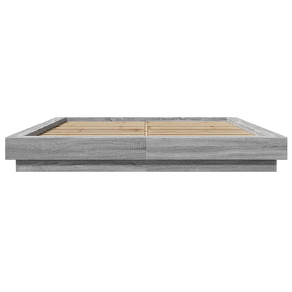 Bedframe bewerkt hout grijs sonoma eikenkleurig 150x200 cm
