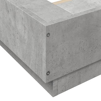 Bedframe bewerkt hout betongrijs 120x200 cm