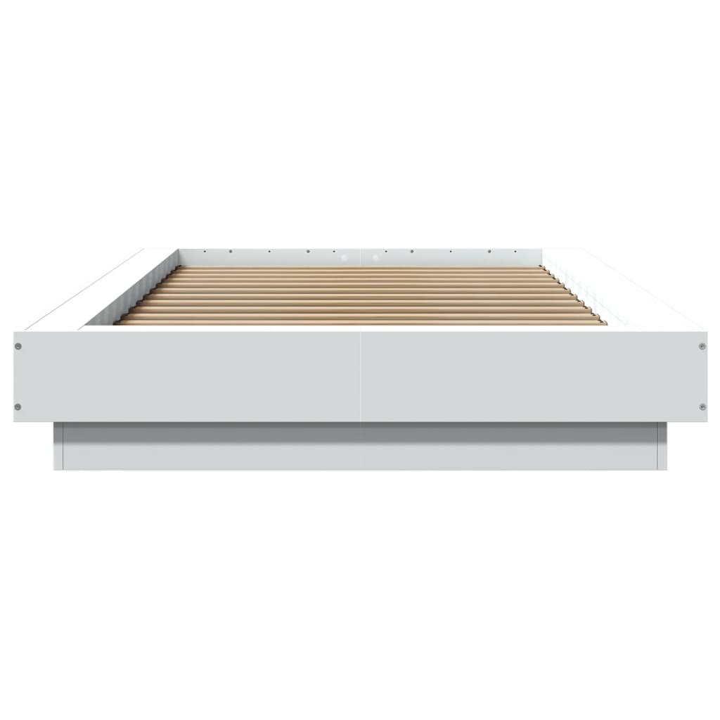 Bedframe bewerkt hout wit 90x200 cm