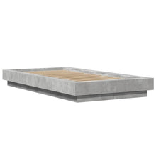 Bedframe bewerkt hout betongrijs 90x200 cm