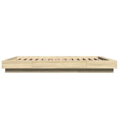 Bedframe bewerkt hout sonoma eikenkleurig 120x190 cm