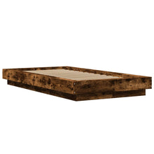 Bedframe bewerkt hout gerookt eikenkleurig 90x190 cm