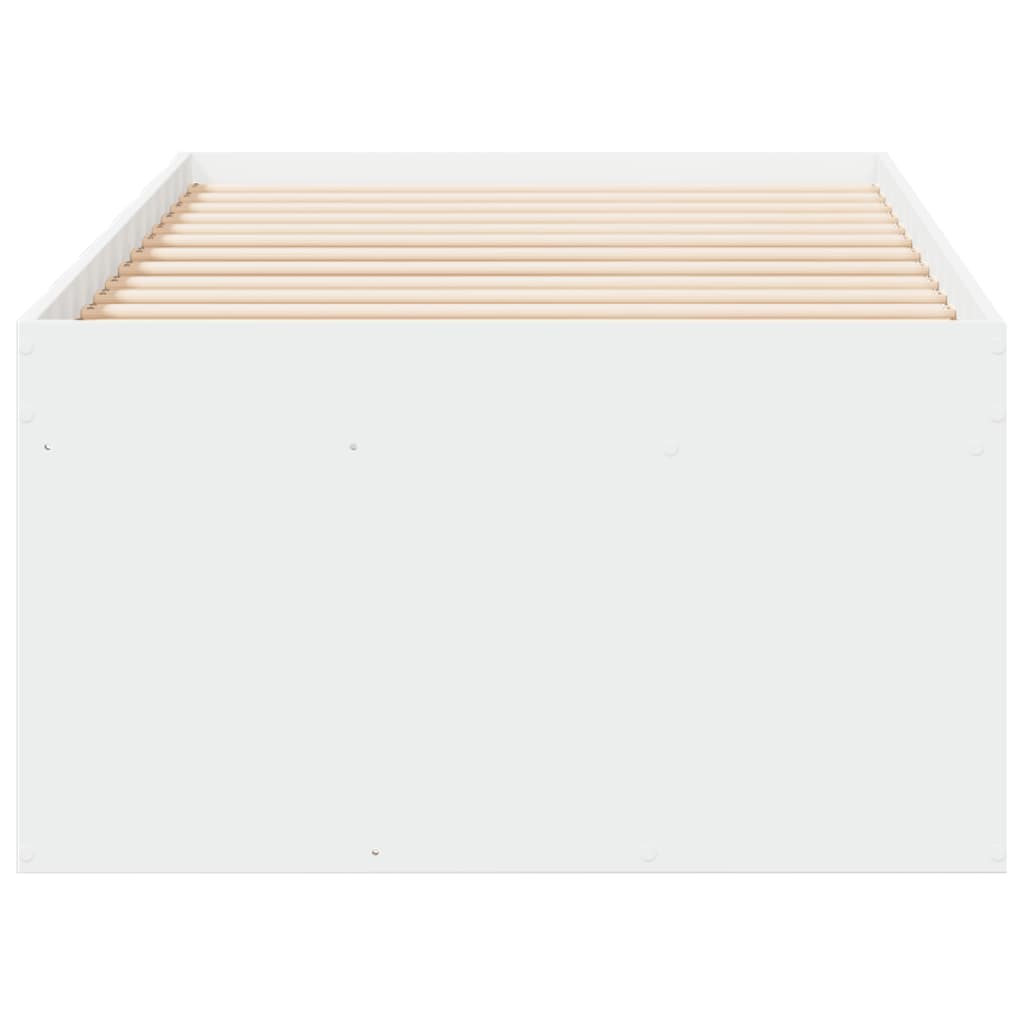 Slaapbank met lades zonder matras 100x200 cm wit