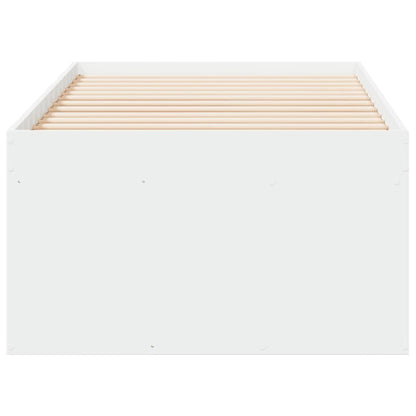 Slaapbank met lades zonder matras 100x200 cm wit