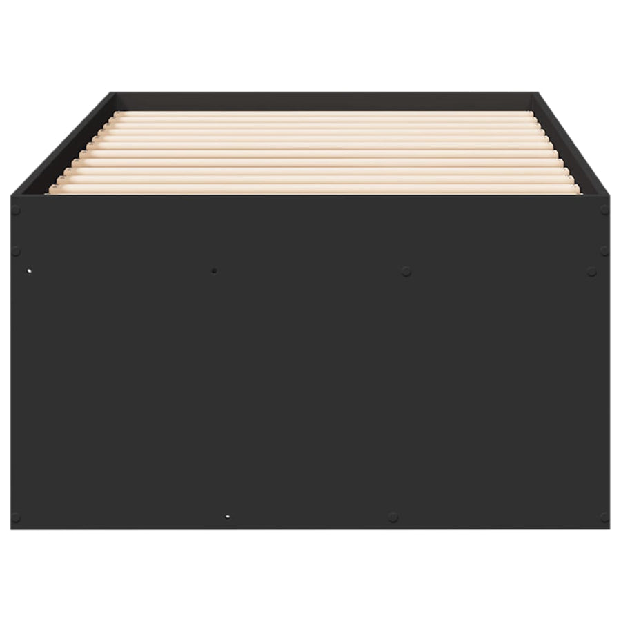 Slaapbank Met Lades Zonder Matras 100 x 200 cm Zwart