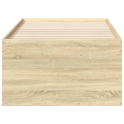Slaapbank met lades zonder matras 100x200cm sonoma eikenkleurig