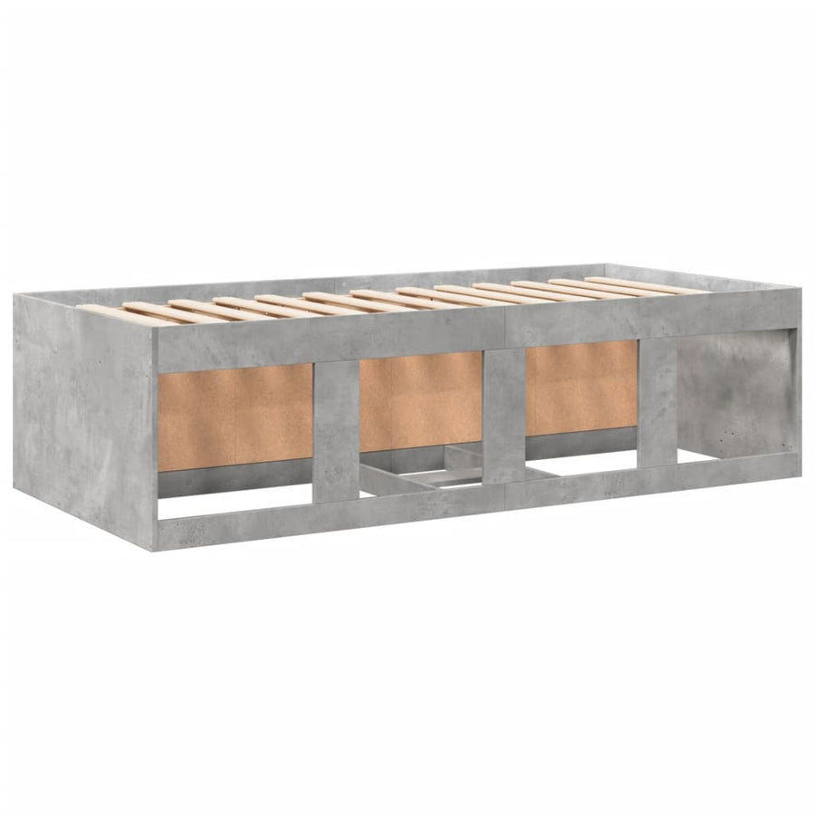 Slaapbank Met Lades Zonder Matras 100 x 200 cm Betongrijs