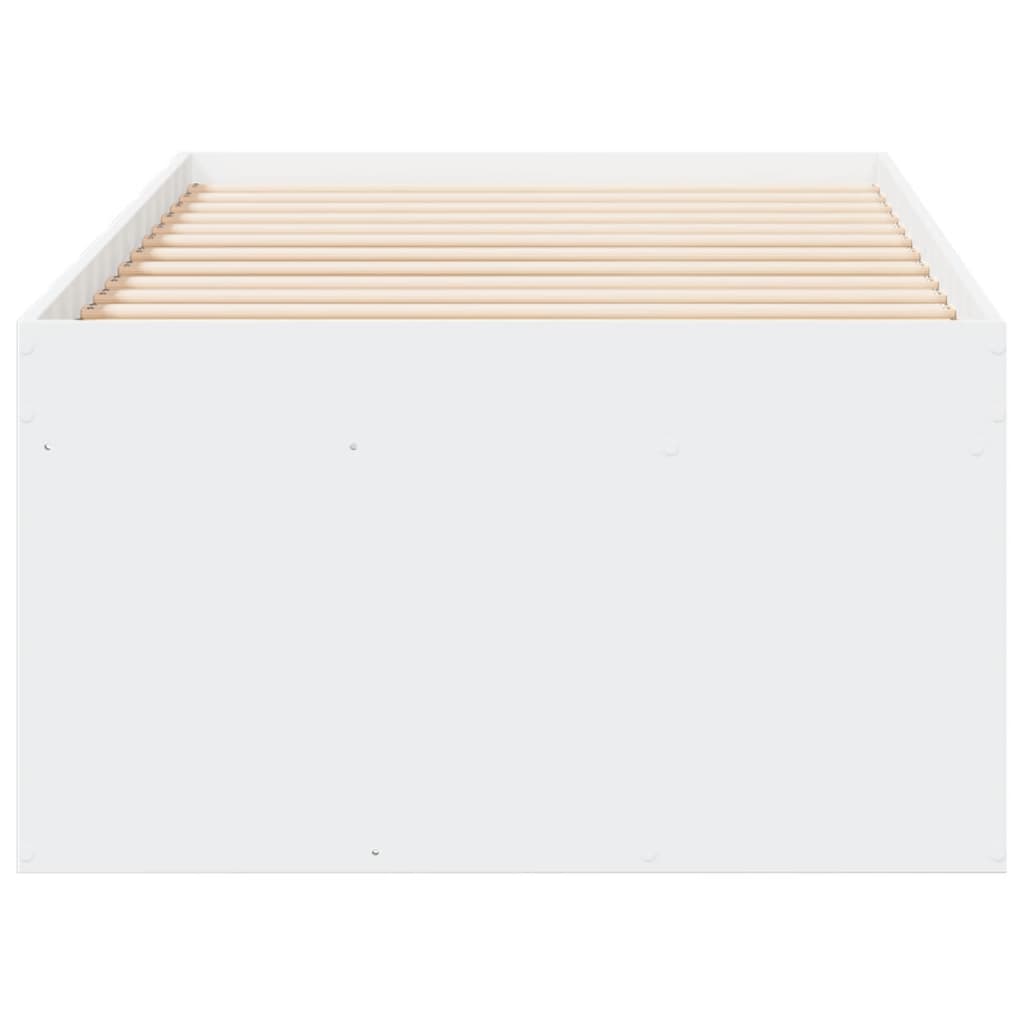 Slaapbank met lades zonder matras 90x200 cm wit