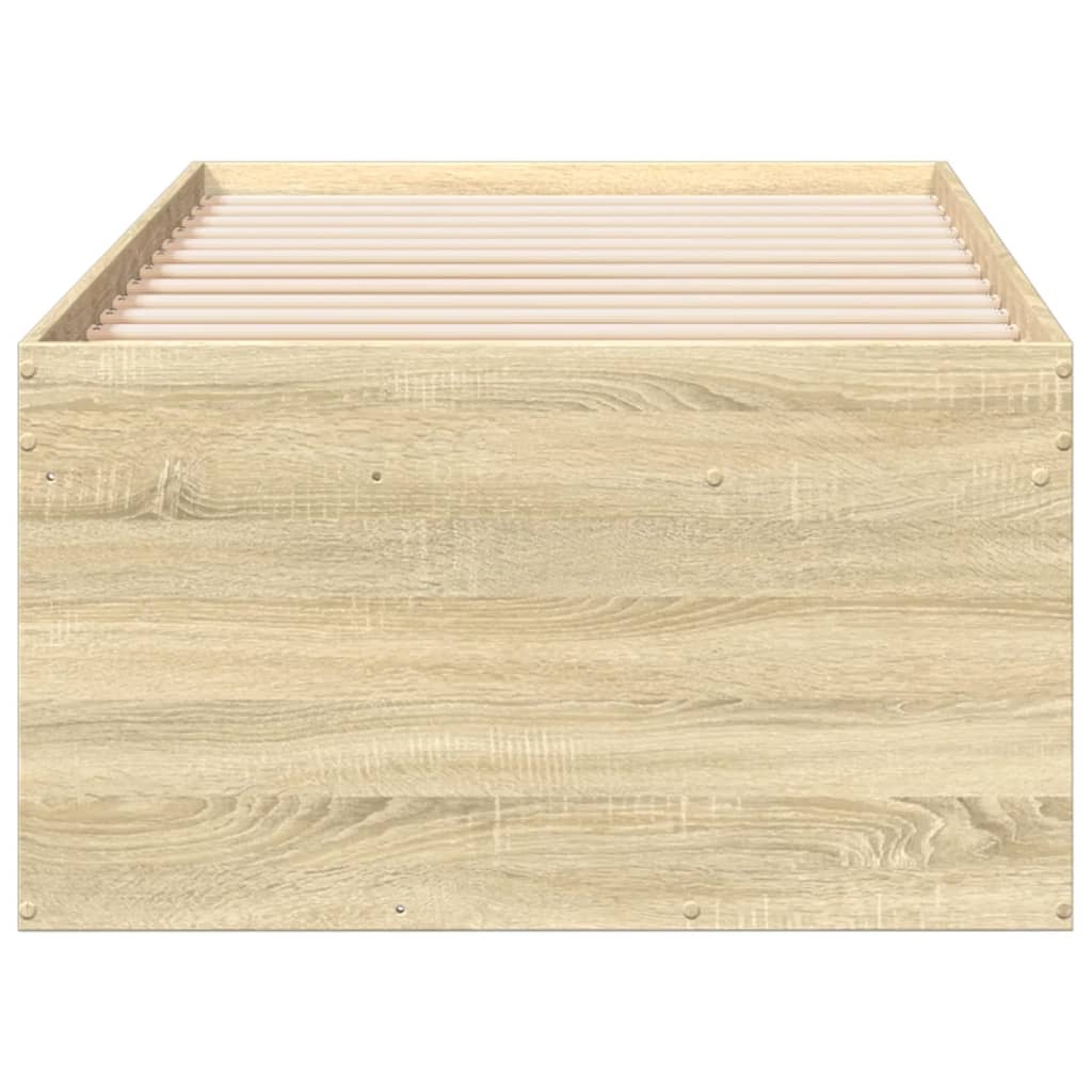Slaapbank met lades 90x200 cm bewerkt hout sonoma eikenkleurig