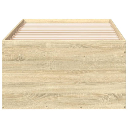Slaapbank met lades 90x200 cm bewerkt hout sonoma eikenkleurig