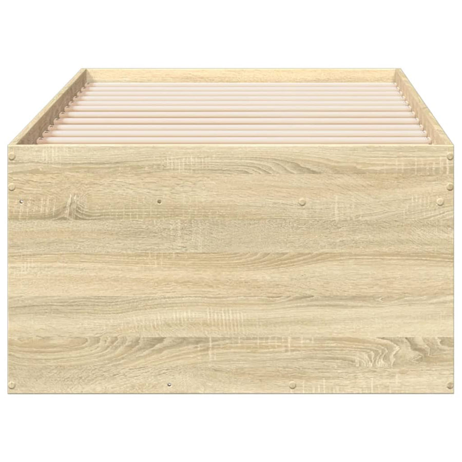 Slaapbank met lades 90x200 cm bewerkt hout sonoma eikenkleurig