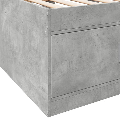 Slaapbank Met Lades Zonder Matras 90 x 190 cm Betongrijs