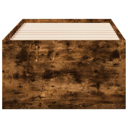 Slaapbank met lades zonder matras 90x190 cm gerookt eikenkleur