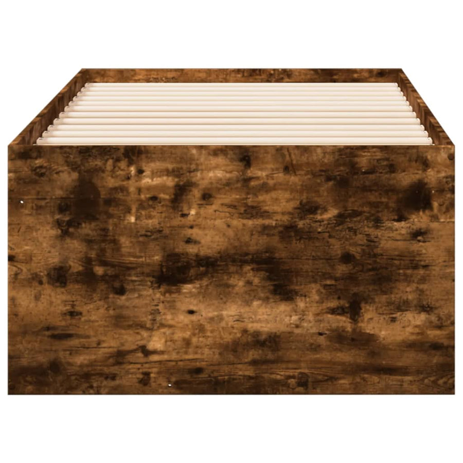 Slaapbank met lades zonder matras 90x190 cm gerookt eikenkleur