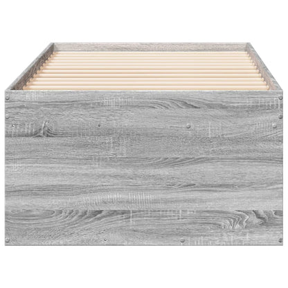 Slaapbank Met Lades Zonder Matras Eiken 90 x 190 cm Grijs sonoma