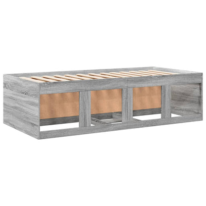 Slaapbank Met Lades Zonder Matras Eiken 90 x 190 cm Grijs sonoma