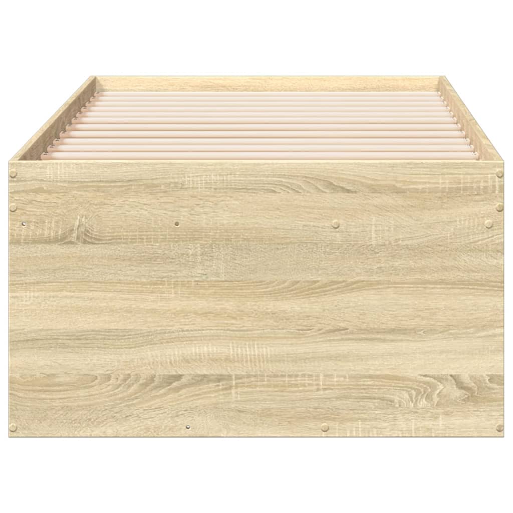 Slaapbank met lades 75x190 cm bewerkt hout sonoma eikenkleurig