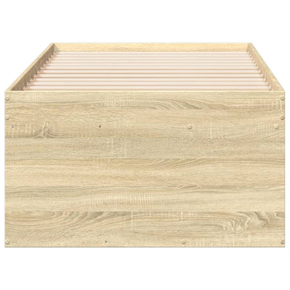 Slaapbank met lades 75x190 cm bewerkt hout sonoma eikenkleurig