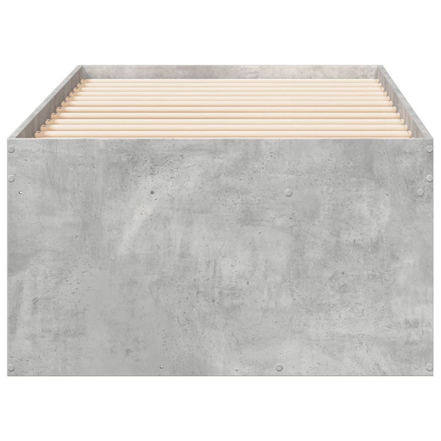 Slaapbank Met Lades Zonder Matras 75X190 Cm Betongrijs