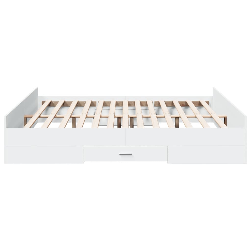 Bedframe Met Lades Bewerkt Hout 200 x 200 cm