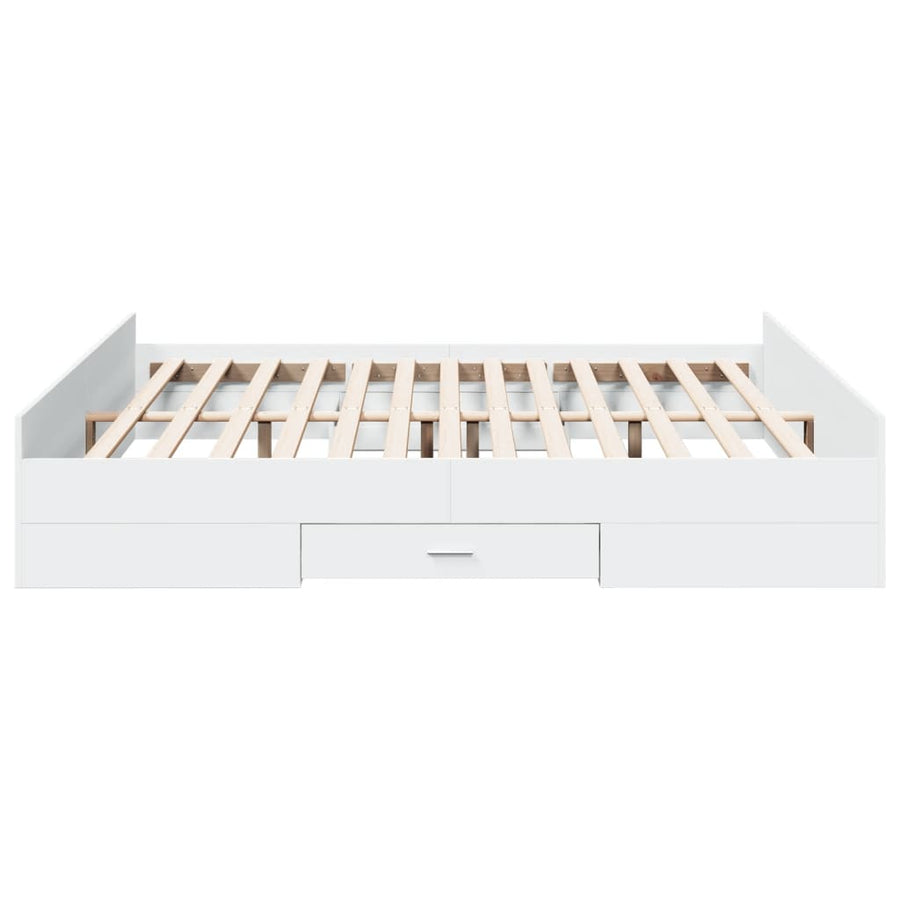 Bedframe Met Lades Bewerkt Hout 200 x 200 cm