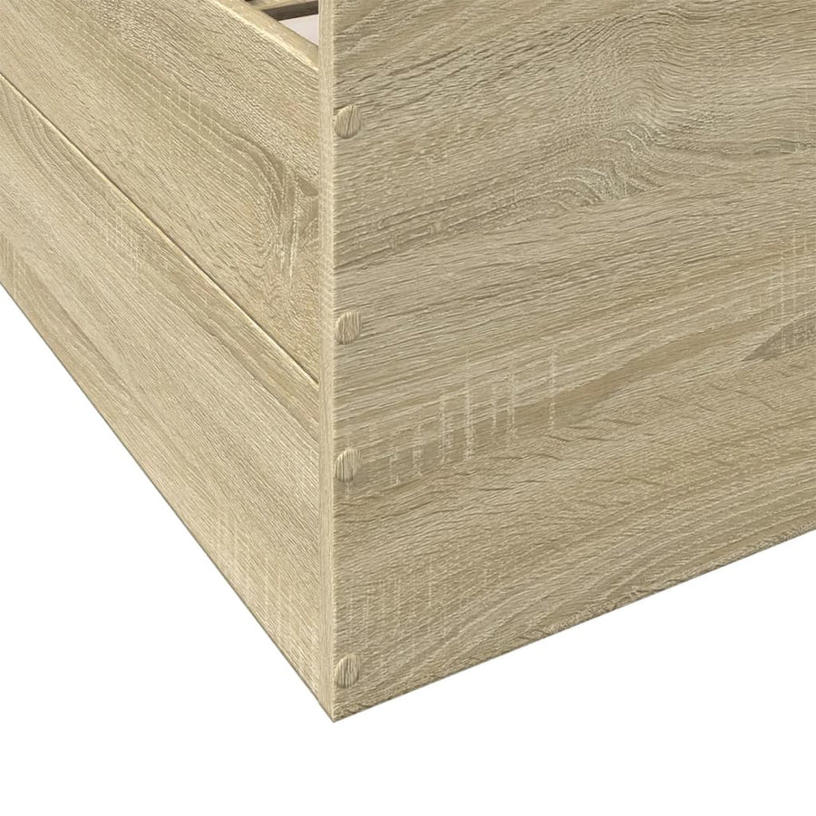 Bedframe met lades bewerkt hout sonoma eikenkleurig 200x200 cm