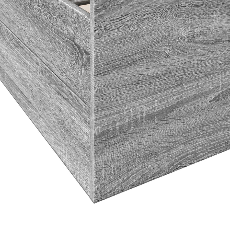 Bedframe met lades bewerkt hout grijs sonoma eiken 200x200 cm