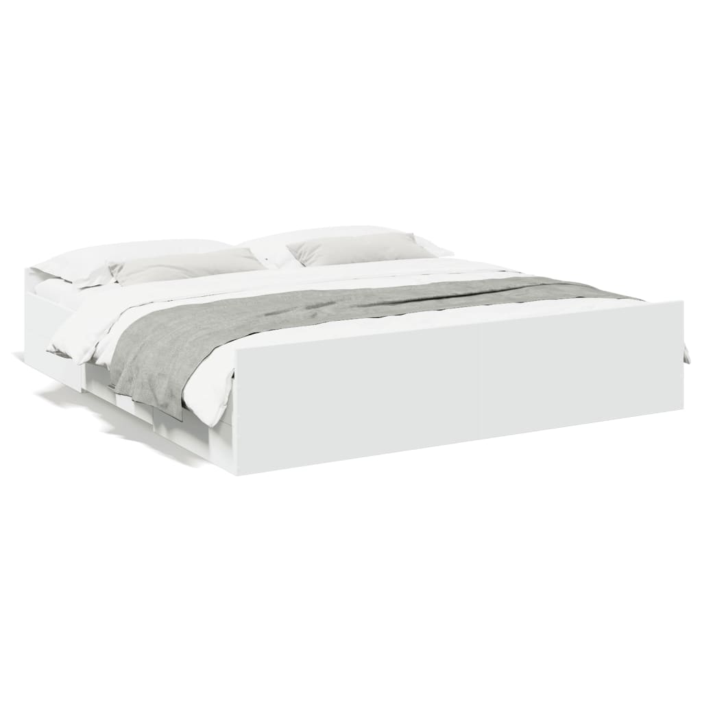 Bedframe Met Lades Bewerkt Hout 180 x 200 cm