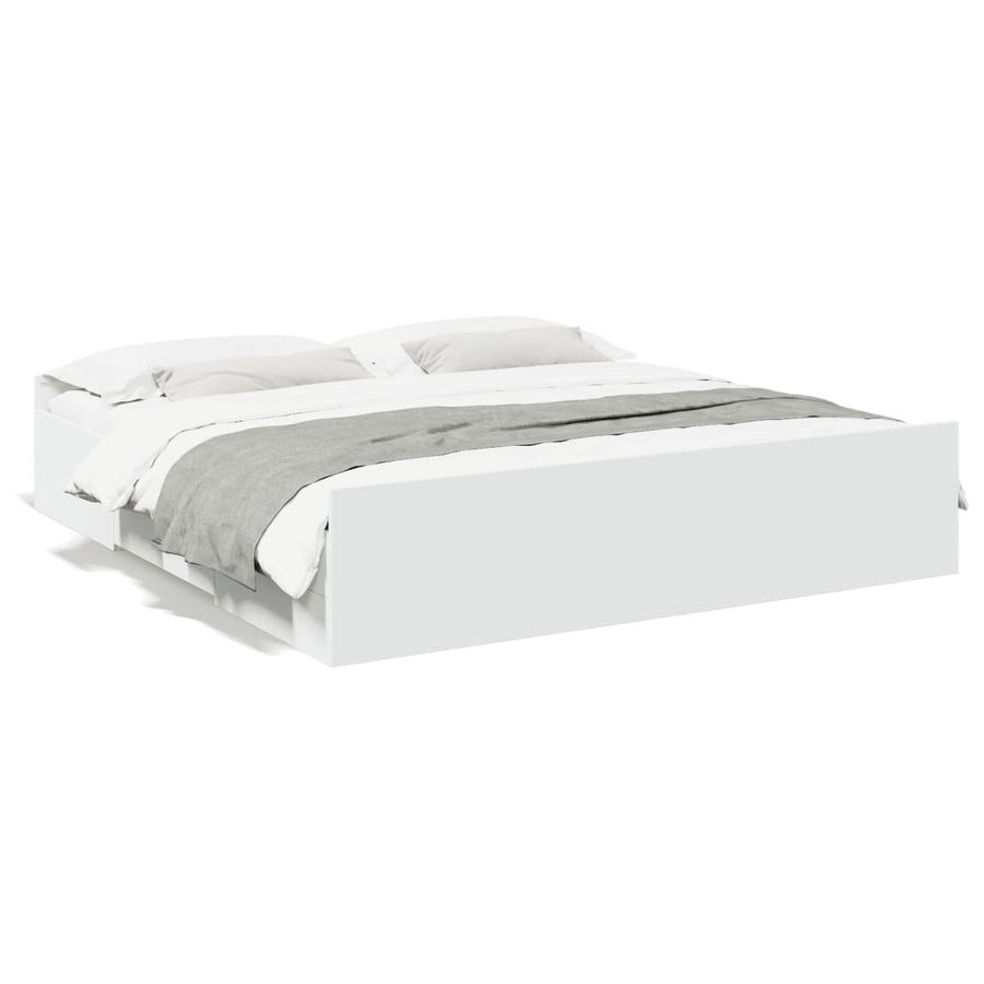 Bedframe Met Lades Bewerkt Hout 180 x 200 cm