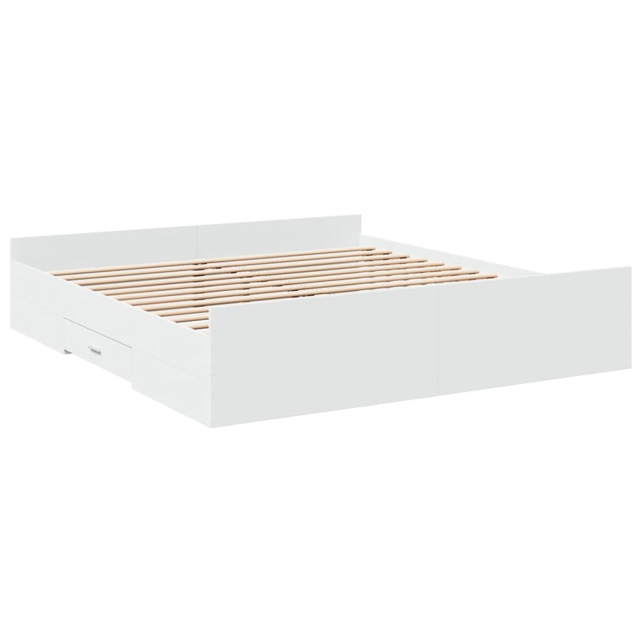 Bedframe Met Lades Bewerkt Hout 180 x 200 cm