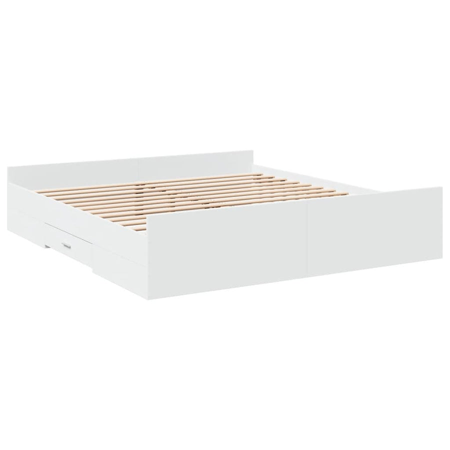 Bedframe Met Lades Bewerkt Hout 180 x 200 cm