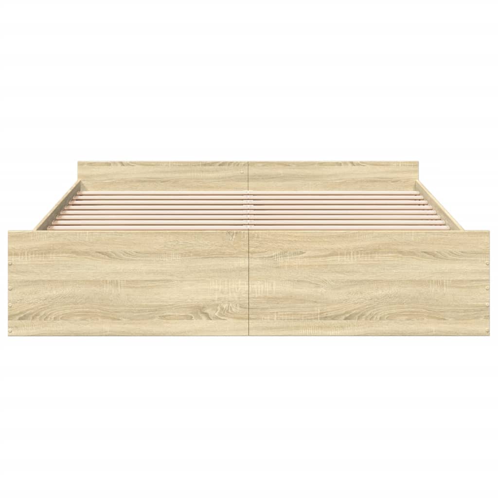 Bedframe Met Lades Bewerkt Hout Kleurig 180 x 200 cm