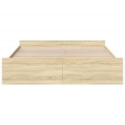Bedframe Met Lades Bewerkt Hout Kleurig 180 x 200 cm
